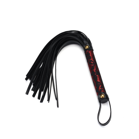 Liebe Seele pejcz Victorian Garden Lace and PU Flogger Whip
